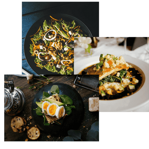delicious food in three images